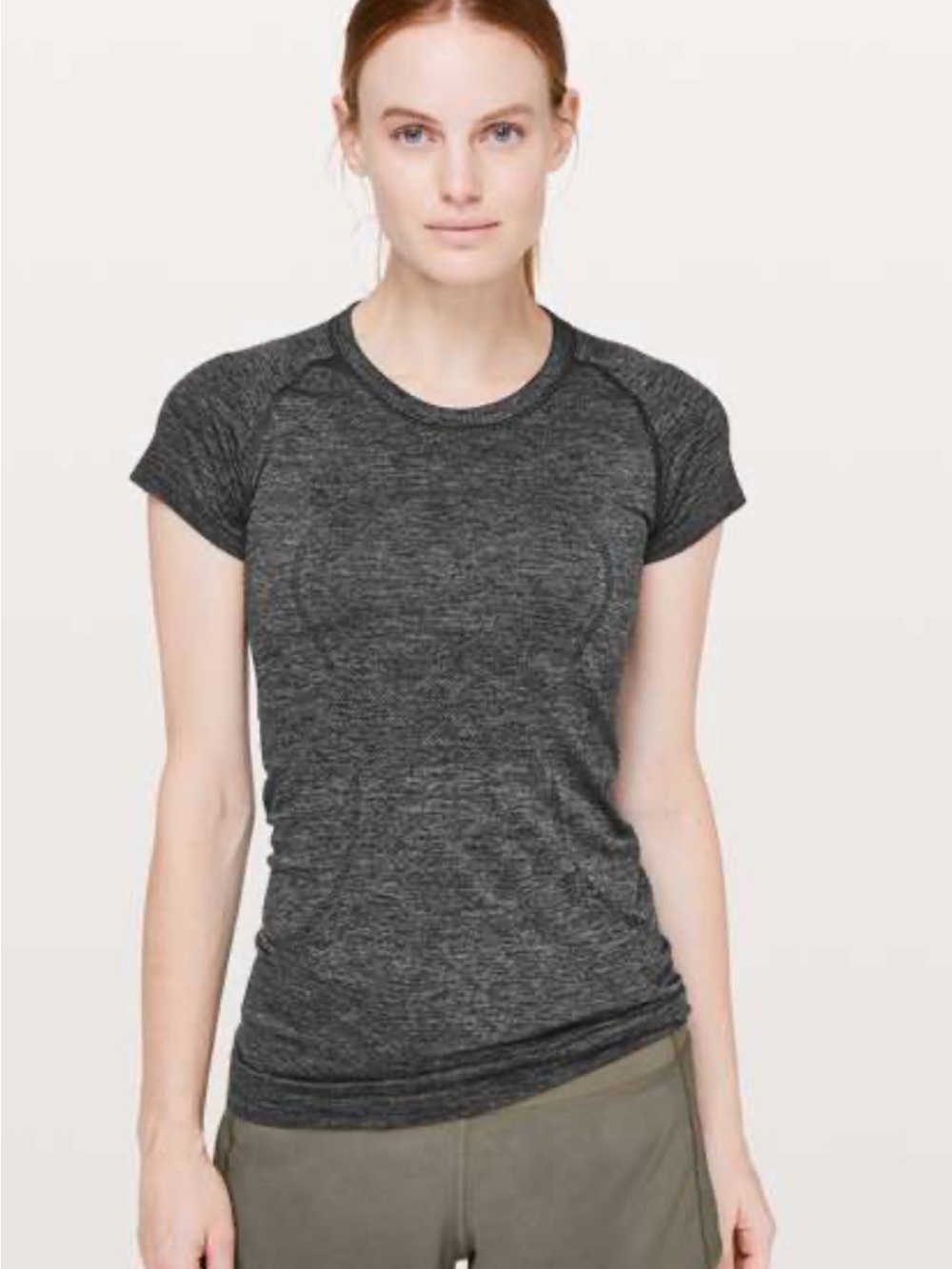 Lululemon Swiftly Tech Short-Sleeve Shirt 2.0, Size:2, Black / Charcoal